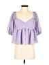 Leyden 100% Polyester Purple 3/4 Sleeve Blouse Size M - photo 1