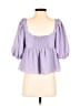 Leyden 100% Polyester Purple 3/4 Sleeve Blouse Size M - photo 2