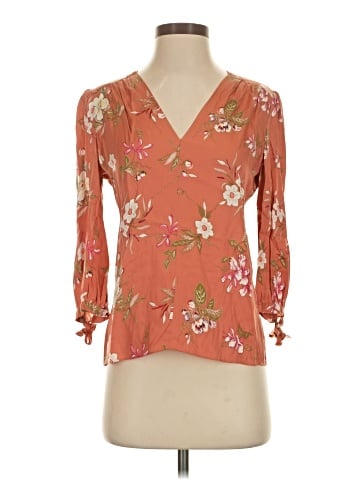 Rebecca Taylor 3/4 Sleeve Silk Top (view 1)
