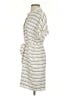 Ann Taylor 100% Polyester Stripes Ivory Casual Dress Size XS - photo 5
