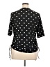 Lands' End Polka Dots Black Short Sleeve Blouse Size XL - photo 2