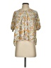 143 story Floral Yellow Short Sleeve Blouse Size S - photo 1