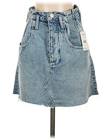 We the Free Denim Skirt (view 1)
