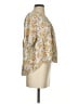 143 story Floral Yellow Short Sleeve Blouse Size S - photo 4