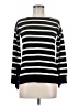Blue Les Copains Stripes Black Pullover Sweater Size M - photo 1