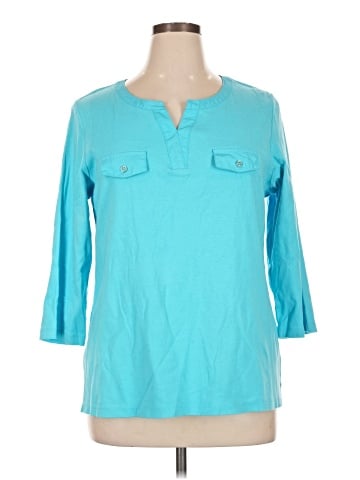 Karen Scott 3/4 Sleeve Top (view 1)