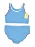 Thereabouts Chevron-herringbone Blue Two Piece Swimsuit Size 18 - photo 2
