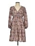 Max Studio 100% Polyester Paisley Purple Brown Casual Dress Size XS - photo 1