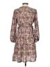 Max Studio 100% Polyester Paisley Purple Brown Casual Dress Size XS - photo 2