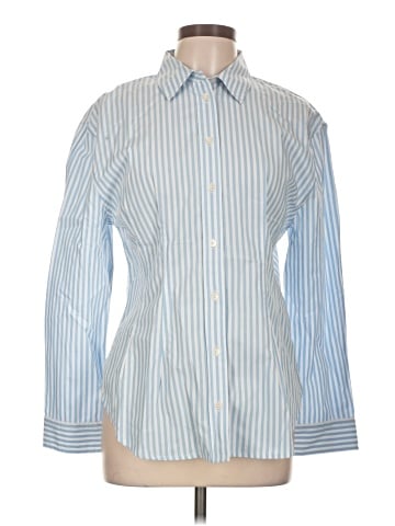 Madewell Darted Long-Sleeve Button-Up Shirt in Stripe Poplin (view 1)