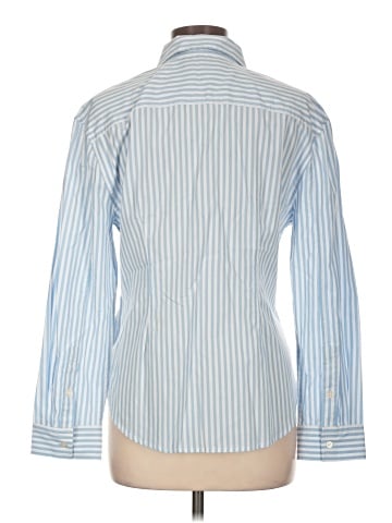 Madewell Darted Long-Sleeve Button-Up Shirt in Stripe Poplin (view 2)