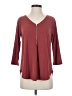 Green Envelope Burgundy 3/4 Sleeve Top Size S - photo 1