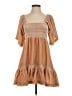 Free People 100% Polyester Tan Casual Dress Size XS - photo 1