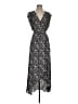 Splendid Print Black Casual Dress Size S - photo 1