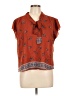 Rainbow 100% Polyester Orange Short Sleeve Blouse Size L - photo 1