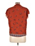 Rainbow 100% Polyester Orange Short Sleeve Blouse Size L - photo 2