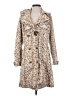 Adolfo Dominguez Animal Print Ivory Trenchcoat Size XS - photo 1
