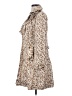 Adolfo Dominguez Animal Print Ivory Trenchcoat Size XS - photo 5