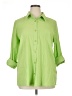 Appleseeds 100% Cotton Green 3/4 Sleeve Button-Down Shirt Size XL - photo 1