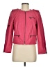 Alice + Olivia 100% Leather Solid Pink Leather Jacket Size M - photo 1