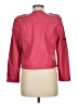 Alice + Olivia 100% Leather Solid Pink Leather Jacket Size M - photo 2