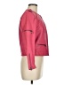 Alice + Olivia 100% Leather Solid Pink Leather Jacket Size M - photo 4