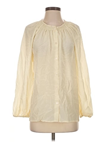Tucker Long Sleeve Silk Top (view 1)