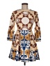 Sandro Print Tan Cocktail Dress Size M (estimated) - photo 1