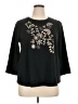 LOGO by Lori Goldstein Black 3/4 Sleeve Top Size XL - photo 1