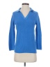 Talbots Blue 3/4 Sleeve Button-Down Shirt Size S - photo 1