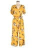 Sienna Sky Floral Yellow Jumpsuit Size L - photo 1