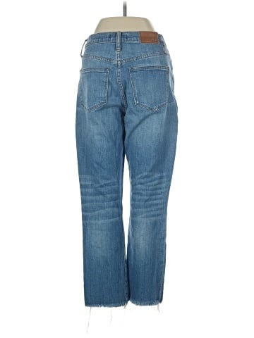 Madewell The High-Rise Slim Boyjean in Dover Wash: Raw-Hemmed Edition (view 2)
