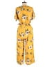 Sienna Sky Floral Yellow Jumpsuit Size L - photo 2