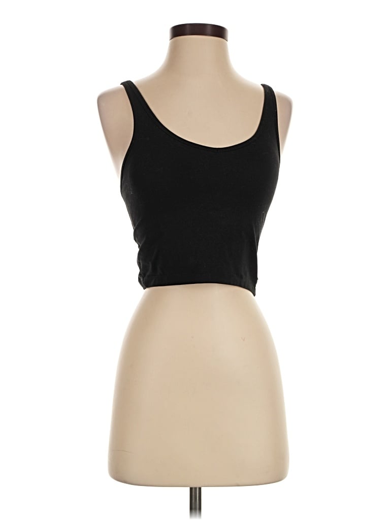 Pre-owned Vuori Tank Top Black Strapless Neckline Tops