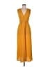 Monteau Solid Yellow Casual Dress Size M (petite) - photo 1