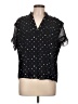 Point Sur Stars Black Short Sleeve Blouse Size L - photo 1