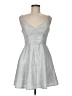 B. Darlin 100% Polyester Metallic Silver Cocktail Dress Size 7 - 8 - photo 1