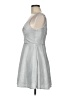 B. Darlin 100% Polyester Metallic Silver Cocktail Dress Size 7 - 8 - photo 5