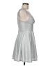 B. Darlin 100% Polyester Metallic Silver Cocktail Dress Size 7 - 8 - photo 4