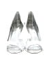 Jessica Simpson 100% Leather Metallic Silver Heels Size 7 1/2 - photo 2