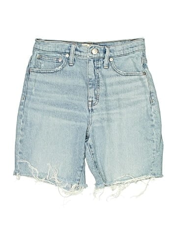 Madewell High-Rise Mid-Length Denim Shorts Woodvale Wash: TENCEL&trade; Denim Edition (view 1)