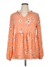 Studio B by BOBEAU Orange Long Sleeve Blouse Size XL - photo 1