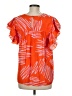 THML Orange Short Sleeve Blouse Size M - photo 2
