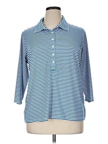 Lands' End 3/4 Sleeve Button-Down Shirt (view 1)
