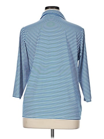 Lands' End 3/4 Sleeve Button-Down Shirt (view 2)