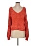 Free People 100% Cotton Orange Pullover Sweater Size S - photo 1