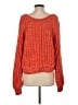 Free People 100% Cotton Orange Pullover Sweater Size S - photo 2