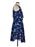 Ivanka Trump 100% Polyester Print Blue Cocktail Dress Size 2 - photo 4