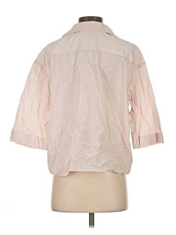 Zara 3/4 Sleeve Button-Down Shirt (view 2)