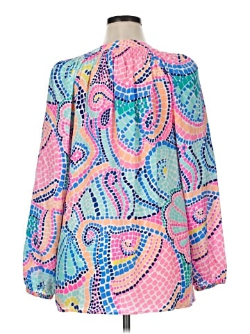 Lilly Pulitzer Long Sleeve Silk Top (view 2)